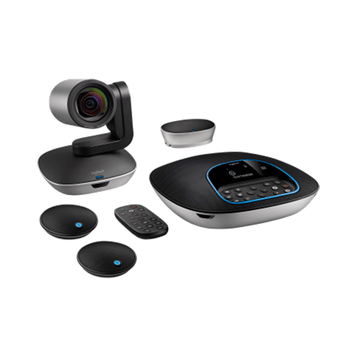 Videoconferencia Group Logitech ofrece video HD de alta calidad y audio nítido que hacen de cualquier espacio de reunión un espacio para videoconferencias
