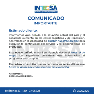 Comunicado intecsa